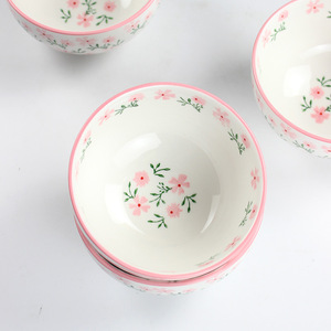Wholesale Round Plain <b>White</b> Rice Porcelain High Quality Printing Ceramic Bowl - Product Image 3