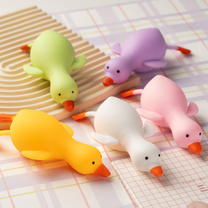 Squishy Duck <b>Memory</b> Sand Filled Stretchy Silicone TPR Mini Fidget Swan Stress Relief Toy Unisex for Kids Anxiety Squeeze Toy - Product Image 1