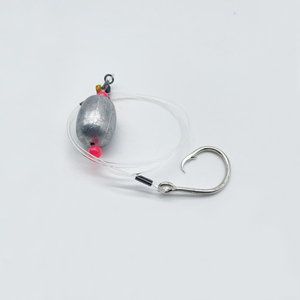 Pesca huevo plomo peso aparejos platija plataforma agua salada pesca alambre líder con huevo plomo - Product Image 2