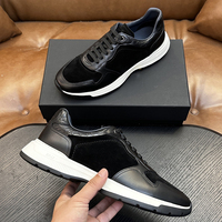 Sneakers de luxe pour hommes en nubuck gaufré effet croco, style Old Money, à lacets, décontractées, pour la course à pied