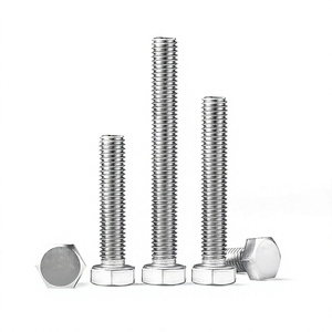 Vis hexagonale galvanisée bleue et blanche en zinc, grade 4.8, filetage complet 3/8-16 UNC, 1/4-5/16, 3/8 pouces pour l'entretien industriel général - Product Image 5