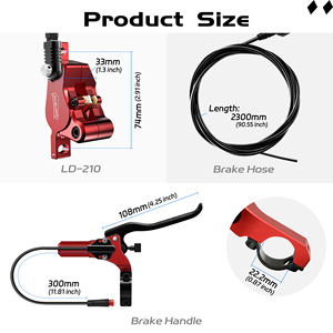 Dyisland ชุดดิสก์เบรกไฮดรอลิก LD-210ชุดเบรคไฮดรอลิกแบบปิดสำหรับสกู๊ตเตอร์ไฟฟ้าอัพเกรดเบรกไฮดรอลิก2ขา - Product Image 6