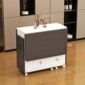 Nhà bếp nhỏ căn hộ không gian ăn uống hiện đại nhỏ gọn mở rộng lá có thể gập lại bàn ăn với ngăn kéo lưu trữ - Product Image 3