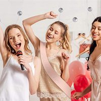 Écharpe d'anniversaire rose doré avec strass scintillants pour femme, écharpe amusante Joyeux Anniversaire pour filles, Sweet 16, 18, 21, 30, 40 ans