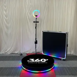 Máquina de fotografia de 80cm, 360 graus de movimento lenta, cabine fotográfica 360, operação inteligente, 360 foto booth