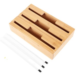 OEM yaratıcı duvara monte gıda plastik sarılmak Film dağıtıcı için kesici ile mutfak düzenleyici kalay folyo dağıtıcı - Product Image 5