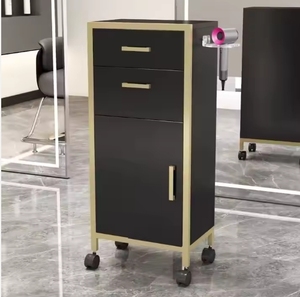 D High Quality Modern Stainless Steel Mobile Hair Salon Styling <b>Trolley</b> Foldable Luxury Tool for Spa Hotel Home Care - Product Image 1