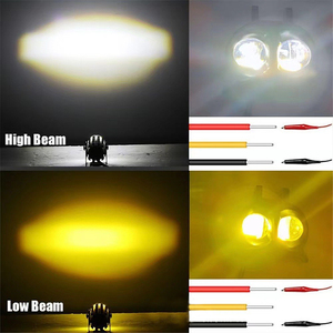 Hot-bán Owl Spotlight không thấm nước hai màu off-road xe sửa đổi cao và thấp chùm thép pháo Led Đèn Pha - Product Image 4