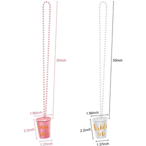 Team Bride <b>Beaded</b> <b>Plastic</b> Cups Pink Gold Bride To Be Party Drinkware 20-40 Pcs - Product Image 4