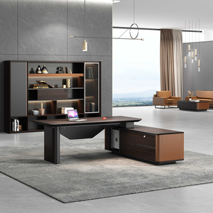 Boss <b>Desk</b> Modern Luxury Executive Office <b>Desk</b> for CEO and President Custom Wood <b>Computer</b> <b>Desk</b> - Product Image 2