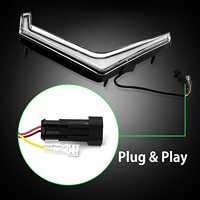 OPPLIGHT Nuevo diseño Ámbar Sueño Chasing Color DRL rzr LED Luz de señal de giro construido roca sólida rzr LED luz frontal Fang