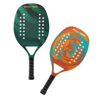 Raquette de tennis de plage en fibre de carbone et EVA, pointe lourde, antichoc, anti-chute, avec sac à balle pour l'entraînement des étudiants