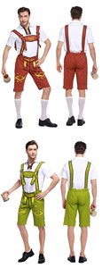Mens Oktoberfest bavarese ragazzo tedesco fantasia di Halloween Cosplay Costume uniforme medievale costumi da uomo - Product Image 6