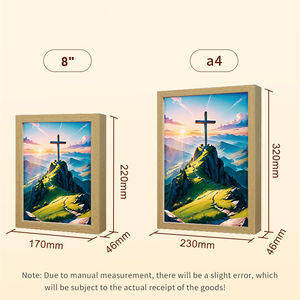 穆斯林4D发光二极管画耶稣框架灯夜灯宗教壁画家居装饰斋月基督教精美礼品创意 - Product Image 5