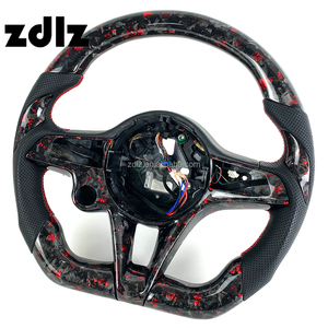 <span class=keywords><strong>Accessori</strong></span> Interni Auto 2016 2017 2018 2019 per Alfa Romeo Giulia Stelvio Volante Personalizzato in Fibra di Carbonio Forgiata Rossa - Product Image 3
