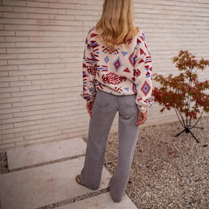 <span class=keywords><strong>Felpa</strong></span> in <span class=keywords><strong>peluche</strong></span> autunnale Casual Anti-Pilling Anti-strizzacervelli con stampa geometrica azteca occidentale da <span class=keywords><strong>donna</strong></span> 2025 - Product Image 3