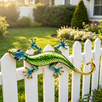 Décoration murale extérieure créative en métal en forme de gecko pour jardin, patio et maison - Vente en gros directe usine