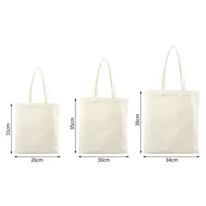 Hersteller Großhandel Blank Canvas Bag Plain Natural Organic Wieder verwendbare Canvas Cotton Shopping Bag