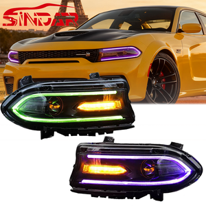 Ensemble de phares LED RGB modifiés SINDAR pour <span class=keywords><strong>Dodge</strong></span> Charger 2015-2021 7ème génération, vente en gros - Product Image 1