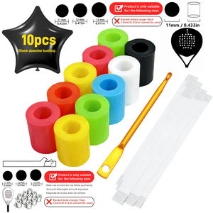 Set di 10 antivibranti per racchette da <span class=keywords><strong>padel</strong></span> ABELHA, con strumenti di installazione e cuscinetti adesivi per l'attenuazione delle vibrazioni - Product Image 1