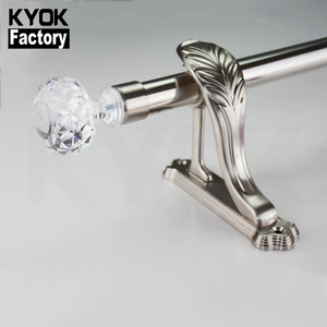 Ensemble de tringles à rideaux en métal au prix d'usine, 28/19 mm, couleur plaquée, tubes à rideaux, doubles tringles à rideaux et accessoires pour la maison - Product Image 3