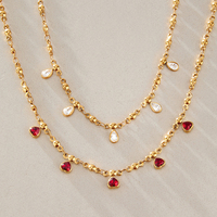 Collier en acier inoxydable plaqué or 18 carats J&D Designer, pendentif classique en forme de larme avec zircon cubique
