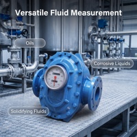 Oval Gear Flow Meter High Accuracy Pressurized Liquid for Oil Corrosive Liquid & Viscous Solidifiable Fluid Measurement