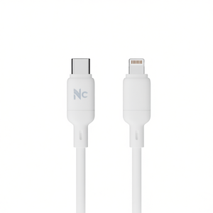 Cable Flexible Tipo-C a Lightning de Carga Rápida PD de 36W de Alta Durabilidad NCC, 1.2M XC-0207, Silicona, Color Blanco - Product Image 2
