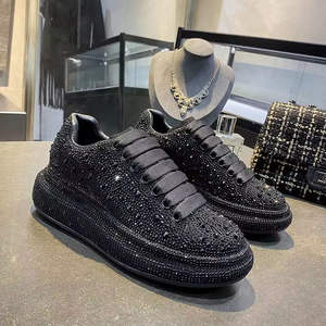 Chaussures de luxe de haute qualité en gros 2025, chaussures de créateur, cuir véritable, baskets plateforme noires et blanches, chaussures décontractées pour hommes et femmes, chaussures de marche - Product Image 3