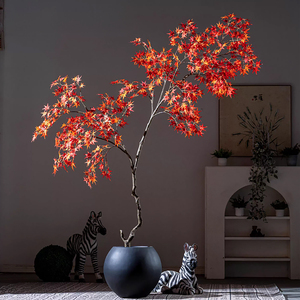 Árbol de Arce Artificial con Hojas Rojas para Decoración del Hogar, Árbol Artificial Realista para Decoración de Sala de Estar y Oficina - Product Image 6