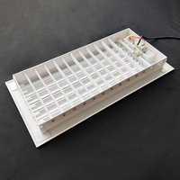 Grille d'aération extérieure moderne en plastique à persiennes 300x300 carrée pour système CVC, idéale pour sous-sol et atelier - Vente en gros