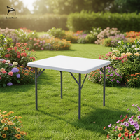 Table pliable portable en plastique du fabricant, construction robuste et durable, légère, idéale pour les pique-niques et activités de camping en extérieur