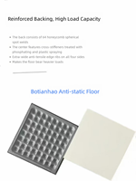 Lantai Akses Terangkat Anti-statis Keramik 600x600x35mm Langsung dari Pabrik untuk Pusat Data dan Gedung Perkantoran