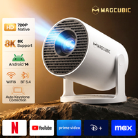 Mini Proyector Inteligente HY300 Pro 2025, Android 14, 720P, 290 ANSI, Decodificación 8K, WiFi 6, BT5.4, Corrección Trapezoidal Automática, Superventas