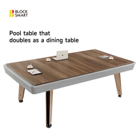 Nouveau modèle personnalisé 5ft 6ft Mini Table de billard Table de billard multifonction 3 en 1 Salle à manger Tennis Table de billard