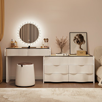 Table de maquillage moderne et simple en bois massif éclairée, multifonctionnelle, modèle D07, nouvelle collection, table de maquillage haut de gamme pour chambre principale