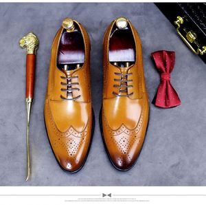 Zapatos Oxford de Hombre de Lujo de Marca Personalizada, con Punta Puntiaguda, Transpirables, con Cordones, Parte Superior de Cuero Genuino, Ligeros, Antideslizantes, para Primavera - Product Image 5