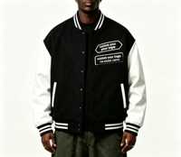 Vestes de baseball pour hommes en cuir sur mesure avec broderie chenille, vêtements de baseball pour hommes, vestes varsity avec logo personnalisé