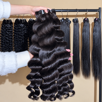 Lots de Cheveux Naturels Ondulés Non Traités, Extensions de Cheveux Humains Doux et Ondulés, Vente en Gros