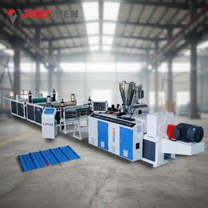 Machine à fabriquer des tuiles de toit en <span class=keywords><strong>PVC</strong></span> ASA de haute qualité SJZ80, production de 3000 à 4000 m par jour, à vendre - Product Image 1
