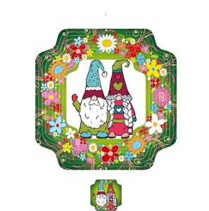 EnchGarden <b>Sweet</b> Gnome Wind Spinners 12 Inch 3D Stainless Steel 0.5mm Thick Hanging Kinetic Yard Art Wind Sculpture <b>Christmas</b> - Product Image 1