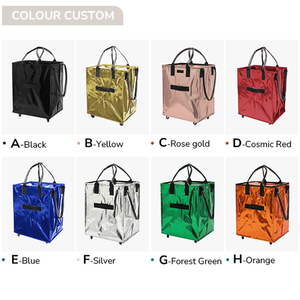 Logotipo Personalizado para Bolsas <span class=keywords><strong>de</strong></span> Compras Reutilizables L <span class=keywords><strong>M</strong></span> con Ruedas, Asas Irrompibles, Patrón Geométrico <span class=keywords><strong>de</strong></span> PP, Bolsas Plegables Reutilizables - Product Image 4