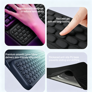 Custom Color Memory Foam Ergonomic Computer Tilted Keyboard Stand with Massage Dot Wrist Rest Support Pad for Office Home OEM - Product Image 4