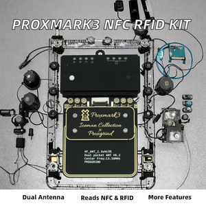 Kit de développement USB <span class=keywords><strong>Proxmark3</strong></span> RDV4.01 avec boîtier ABS, lecteur et graveur NFC RFID, copieur de cartes RFID/NFC en métal, adaptateur de clonage - Product Image 3