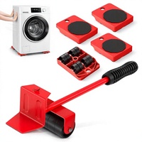 Déplaceurs de meubles avec roulettes, élévateur jusqu'à 220 lb avec 4 glisseurs |   Kit d'outils de levage de meubles ; Levier en acier de 11,9 pouces ; Rouleaux en ABS