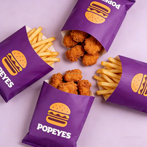Caja de Papel Desechable para Papas Fritas, Envase de Alimentos Personalizado para Alitas de Pollo y Hamburguesas, Caja de Comida Rápida para Llevar - Product Image 6