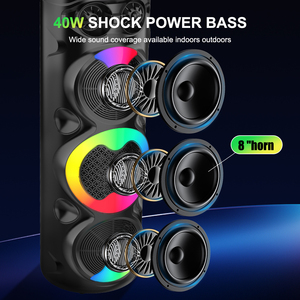 Sing-e zqs8309 BT Loa karaoke ngoài trời 3*8 không dây RGB LED chiếu sáng nhà hát Trung Quốc nhà máy Outlet - Product Image 6