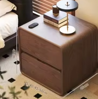 Table de chevet moderne de petite taille, armoire de rangement en bois massif crème de haute qualité, tiroirs, style nordique de luxe léger, durable pour salon