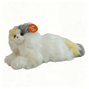 Peluche réaliste de <span class=keywords><strong>chat</strong></span> <span class=keywords><strong>persan</strong></span>, animal en peluche à poils longs couché, en coton PP, en gros, en stock, OEM personnalisé, cadeau pour enfants - Product Image 4