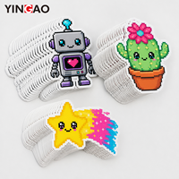 Autocollants découpés Yingao, autocollants pixel kawaii, autocollants mignons de dessins animés, robot, chat, lapin, vinyle imperméable pour ordinateur portable, téléphone, journal, papeterie